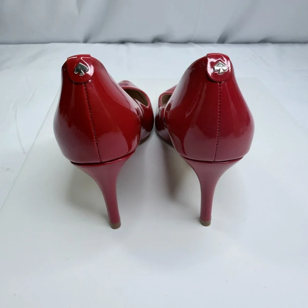 Kate Spade Red Patent Leather Pointed Toe Pumps Heels Women's Size 8M